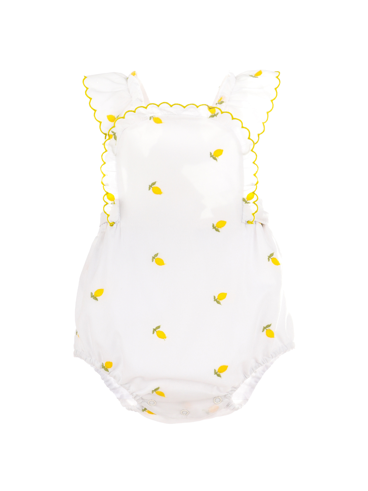 Lemon Broderie Sunsuit Rompers Sophie & Lucas White 3M