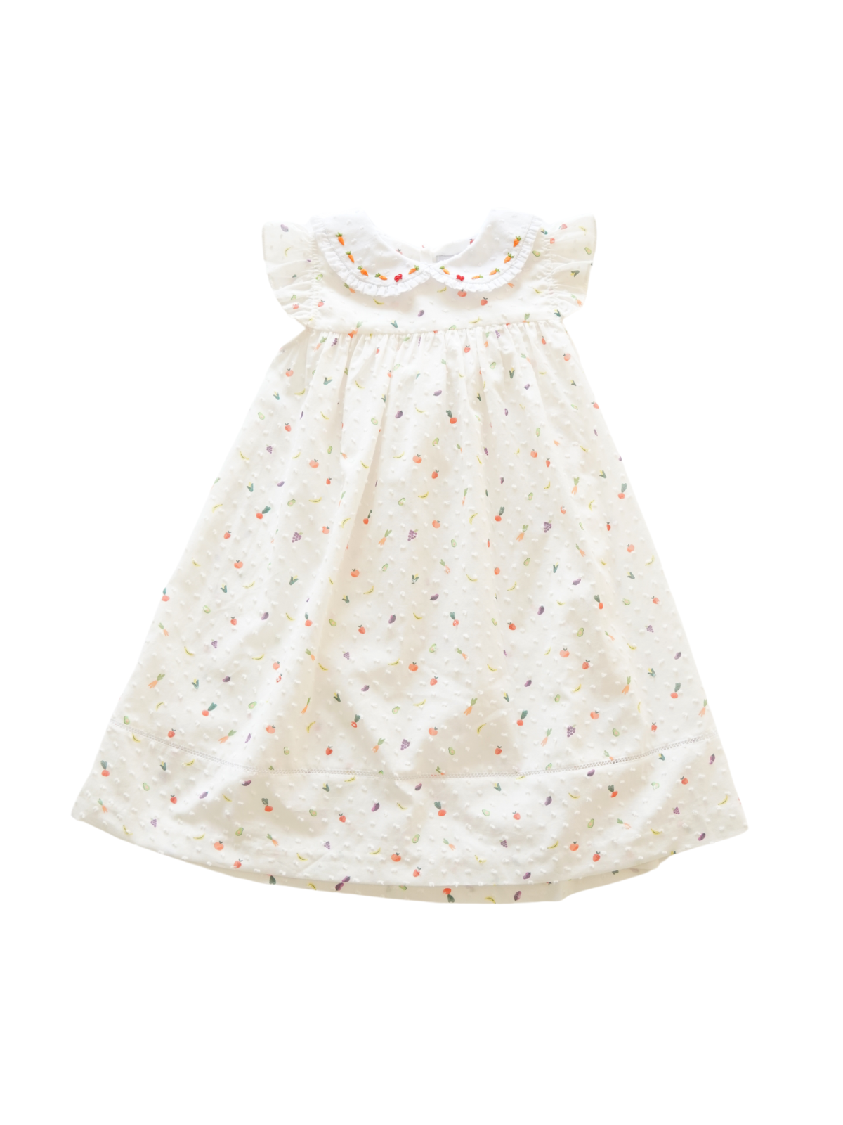 Little Fruits and Veggies Dress Dresses Sophie & Lucas White 2Y