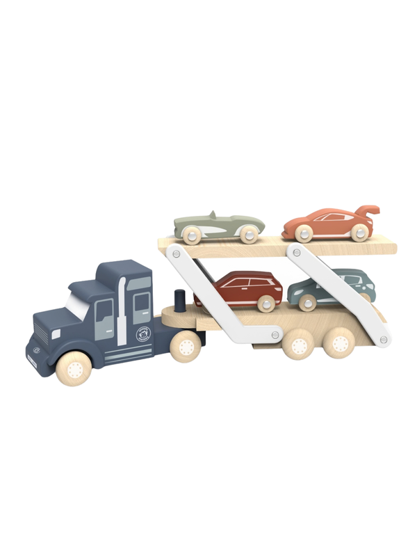Wooden Car Transporter Vehicles Speedy Monkey