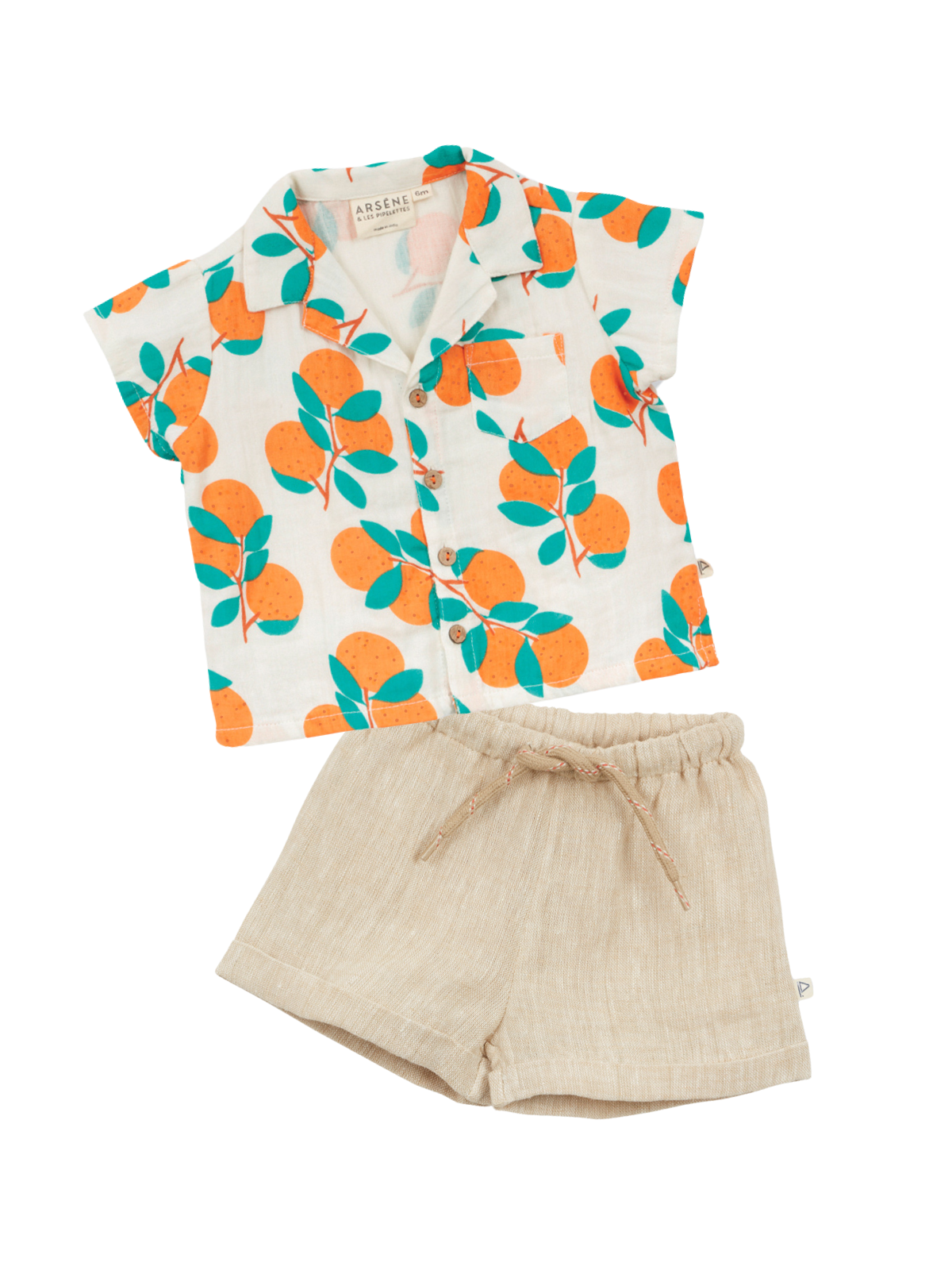 Clementine Shirt & Shorts Set Sets Arsène et Les Pipelettes Clementines 6M