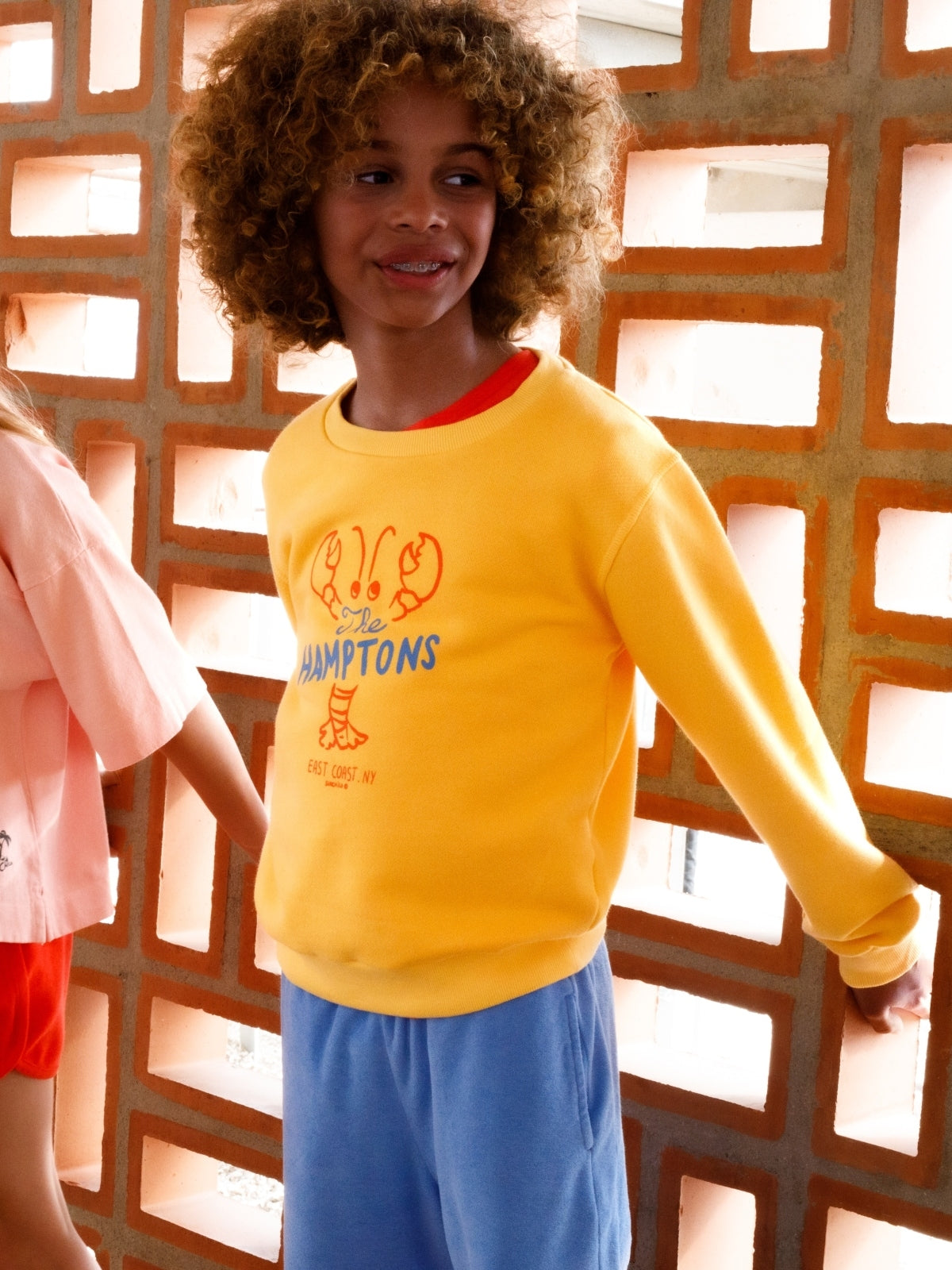 Hamptons Lobster Sweatshirt - Yellow Sweatshirts Sunchild