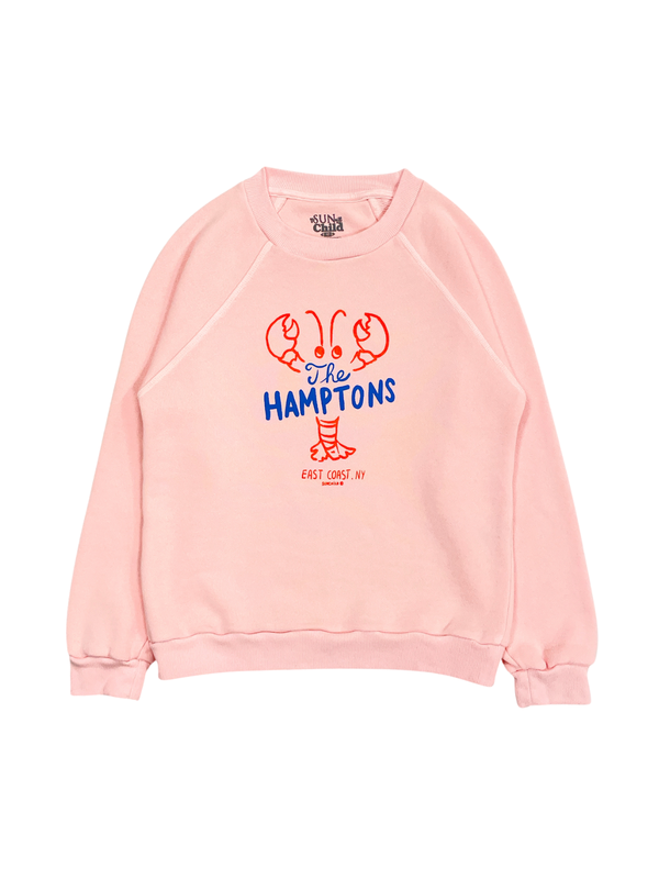 Hamptons Lobster Sweatshirt - Pink Sweatshirts Sunchild Pink 2Y