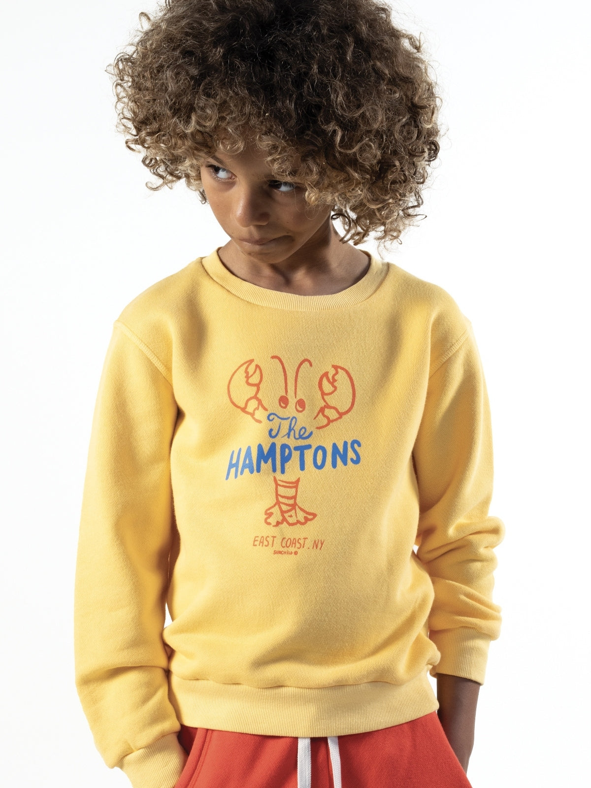 Hamptons Lobster Sweatshirt - Yellow Sweatshirts Sunchild