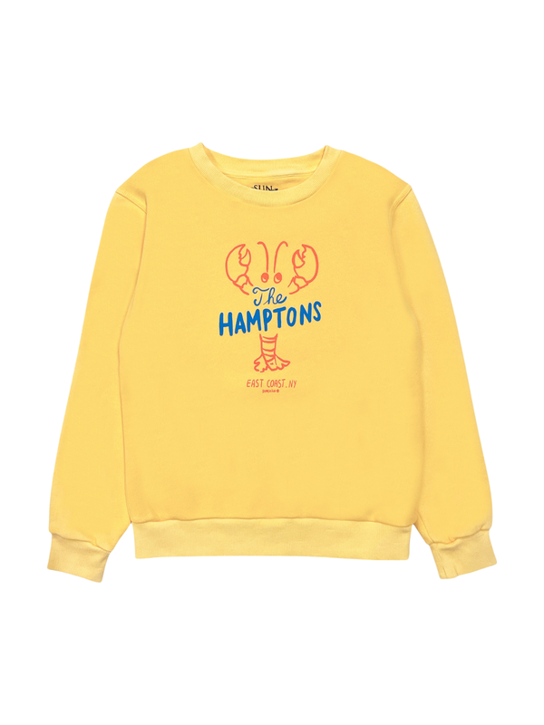 Hamptons Lobster Sweatshirt - Yellow Sweatshirts Sunchild Yellow 2Y