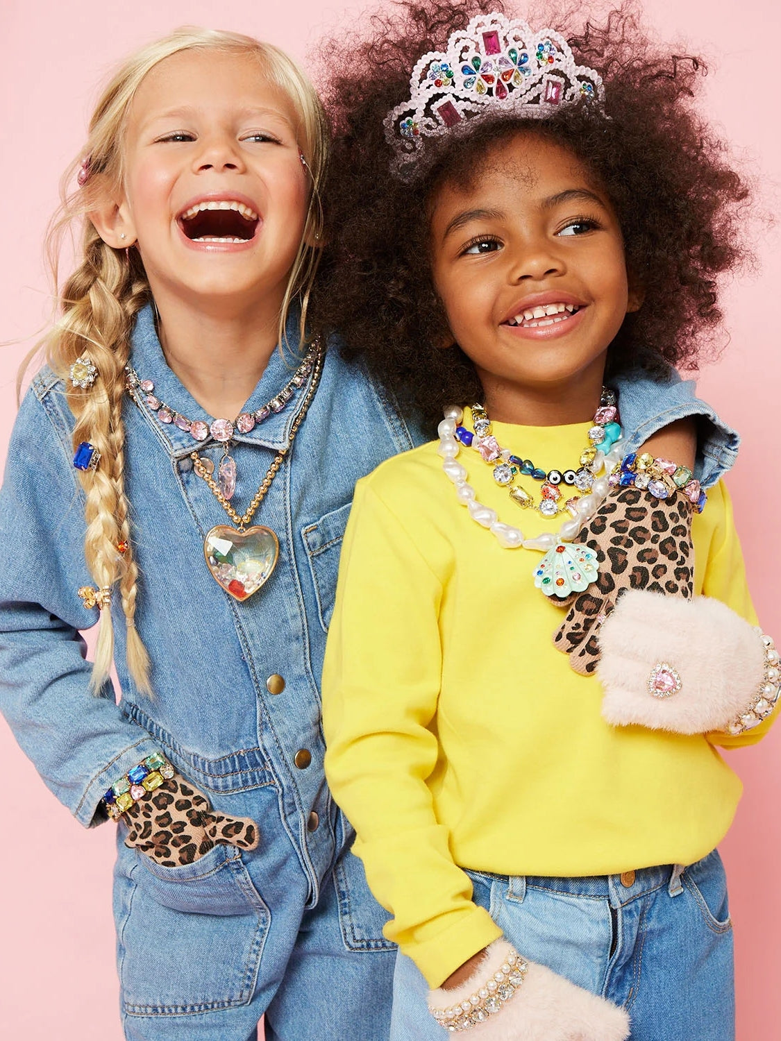 Cotton Candy Jeweled Gloves Gloves Super Smalls