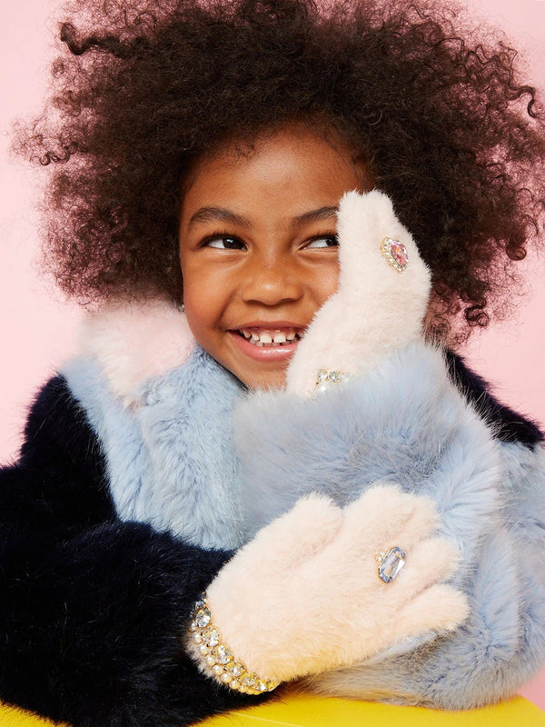 Cotton Candy Jeweled Gloves Gloves Super Smalls