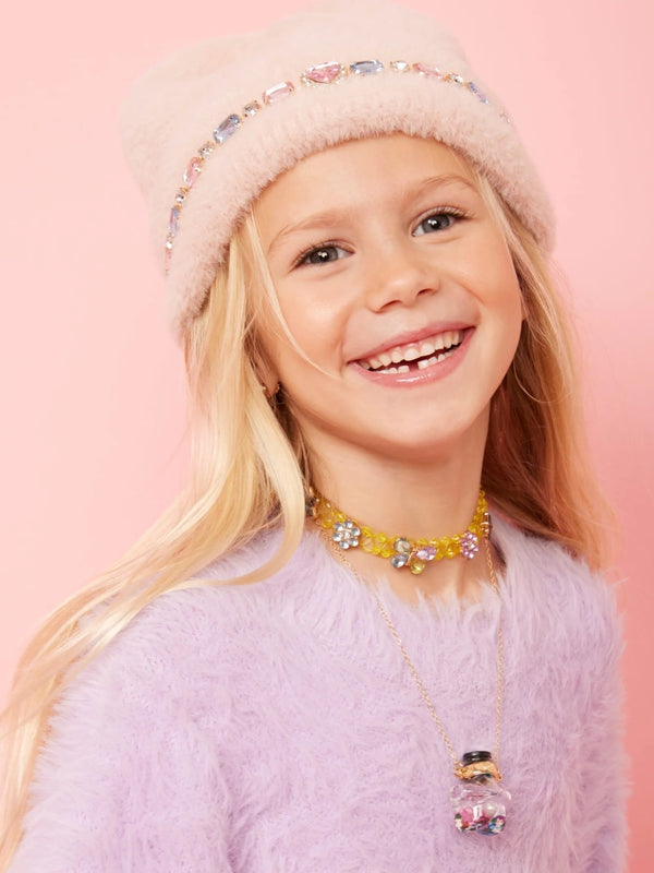 Cotton Candy Jeweled Beanie Hats Super Smalls