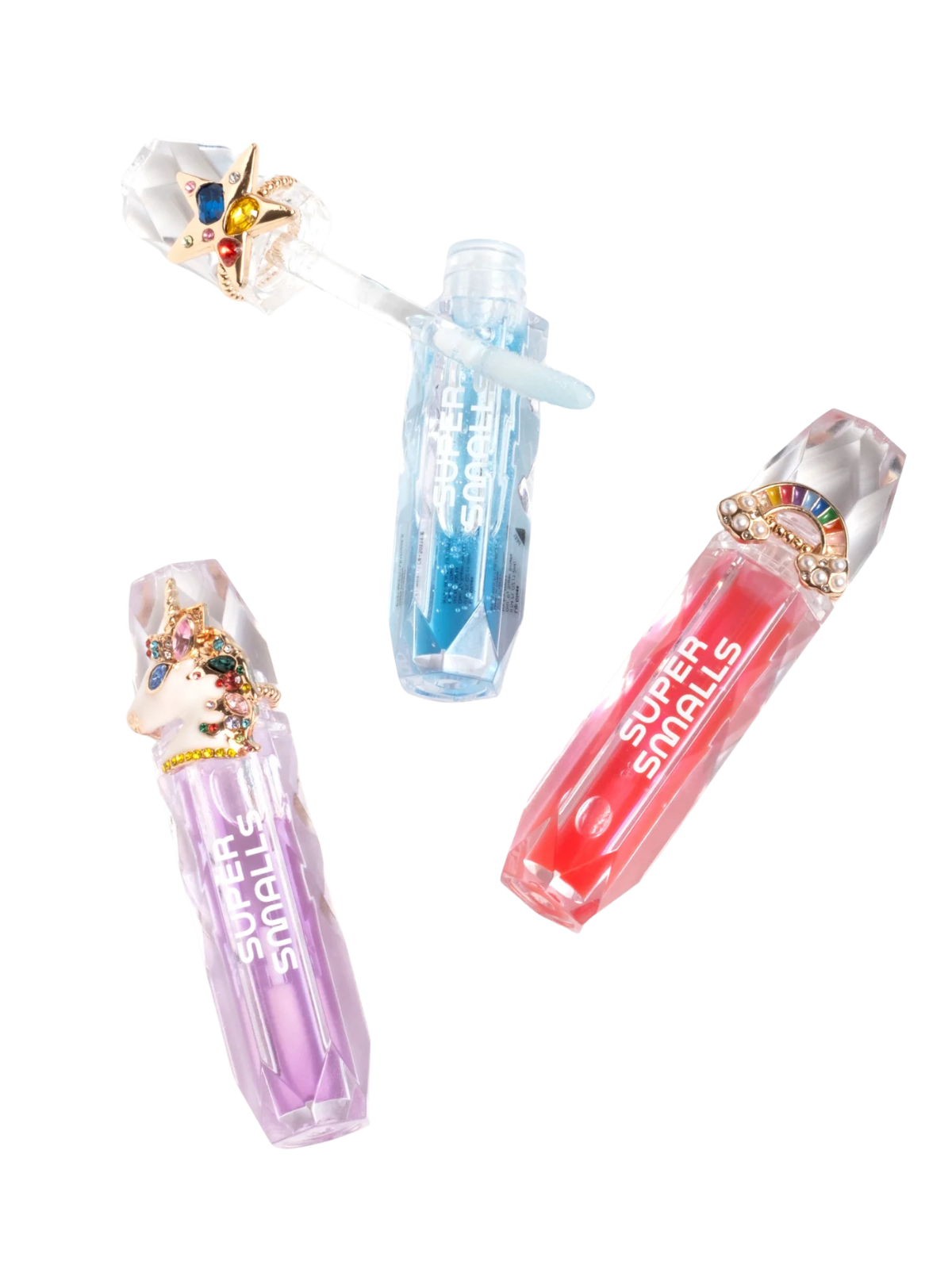 Gloss It Rainbow Lip Gloss Ring Set Pretend Play Super Smalls