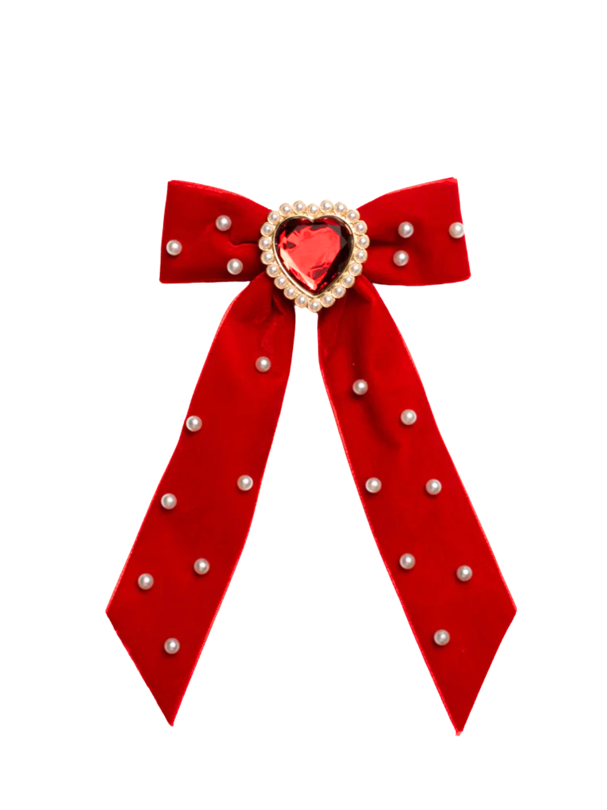 Ruby Red Jeweled Hair Bow Hair Accessories Super Smalls