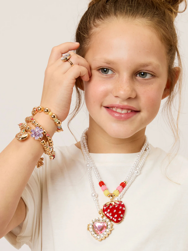 Strawberry Surprise Lip Gloss Locket Pretend Play Super Smalls