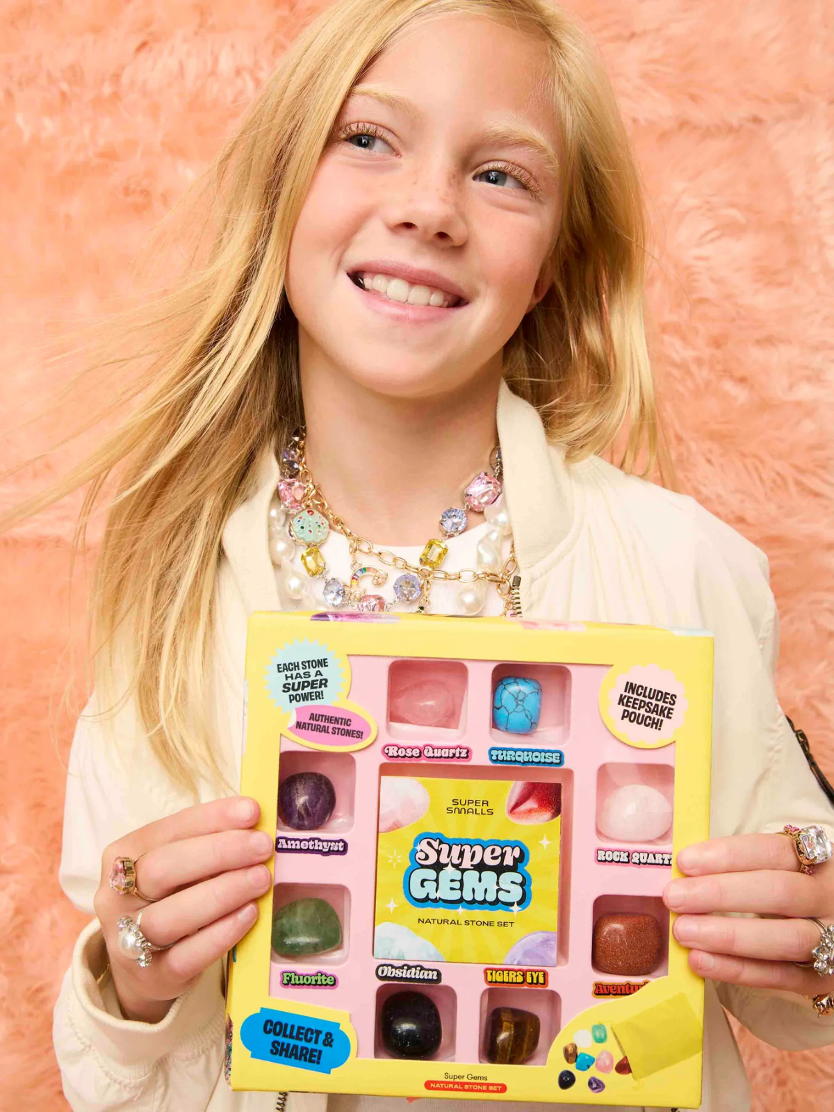 Super Gems Natural Stone Set Pretend Play Super Smalls