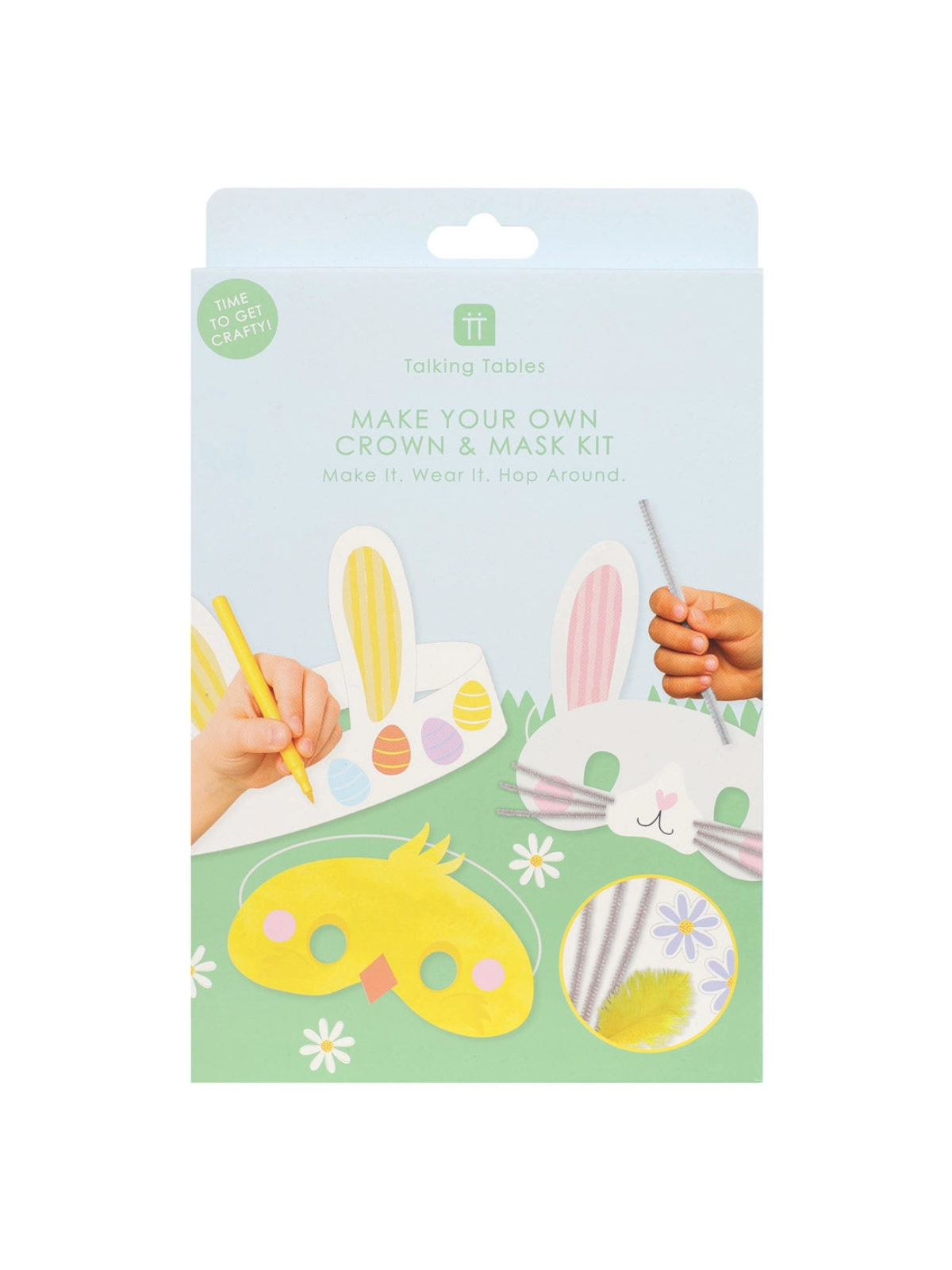 Easter Bunny Masks & Headband Kit 12Pk Arts & Crafts Talking Tables USA