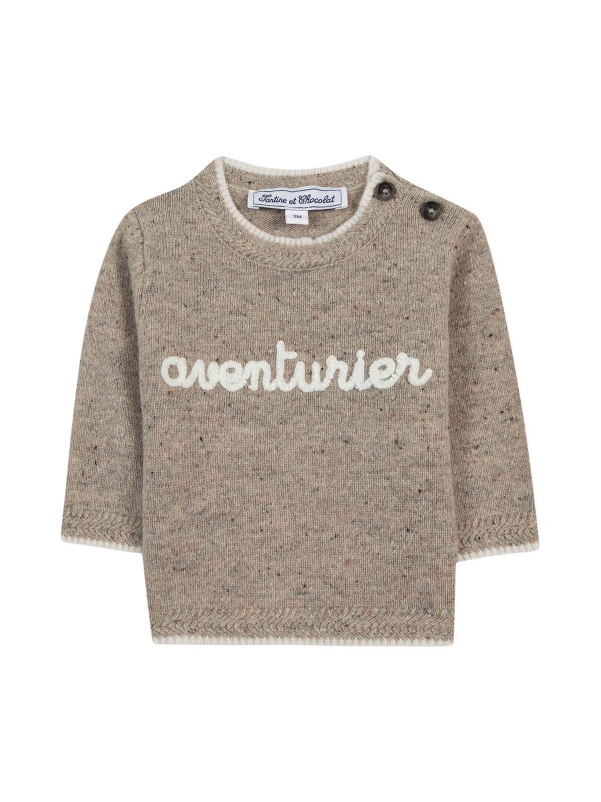 Adventurier Sweater Sweaters Tartine et Chocolat Sand 2Y 