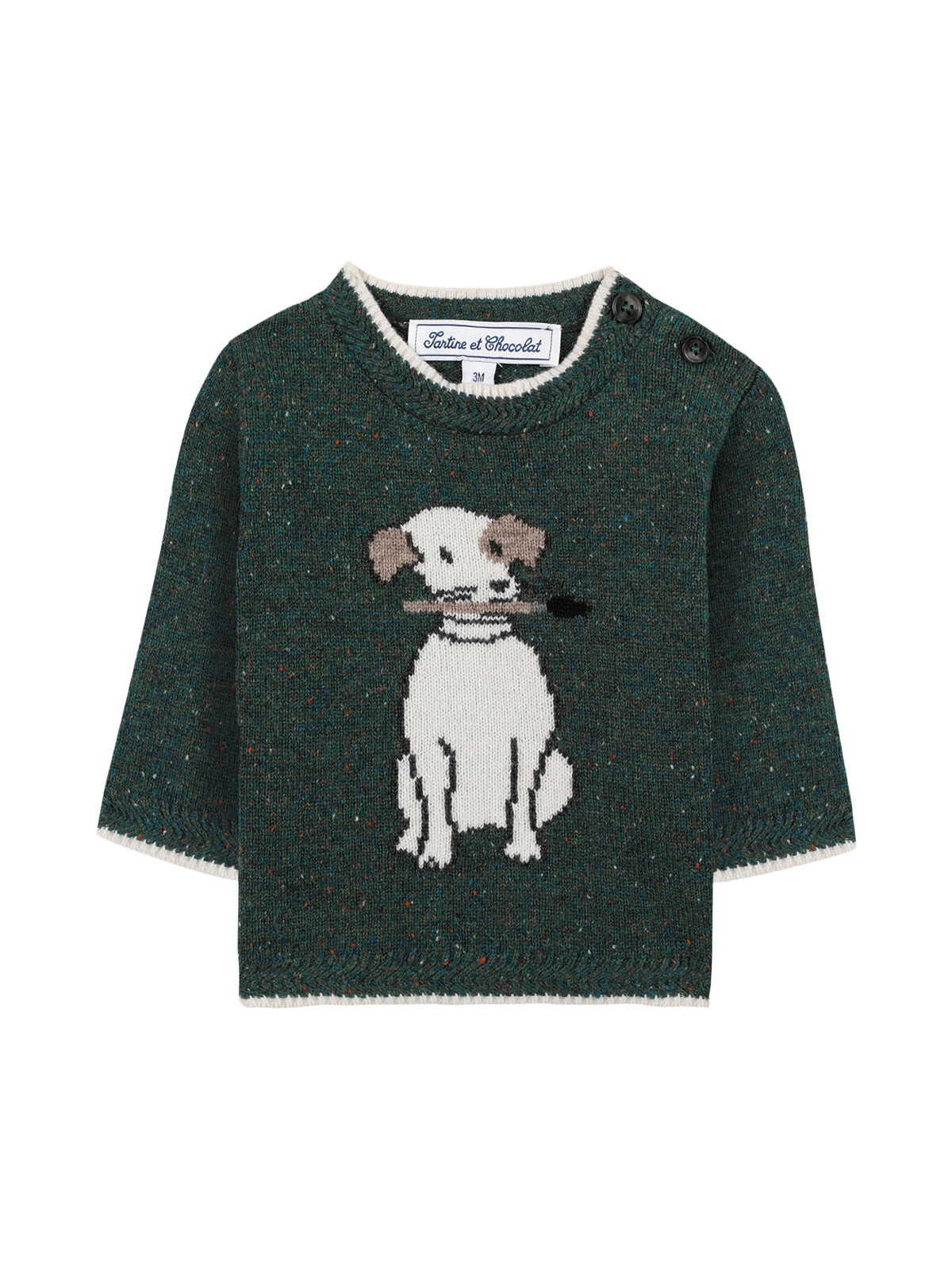 Artiste Sweater Sweaters Tartine et Chocolat Dark Green 18M 