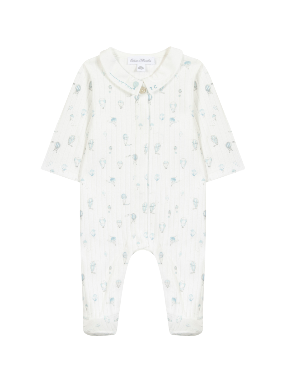 Balloon Adventure Collar Footie Rompers Tartine et Chocolat