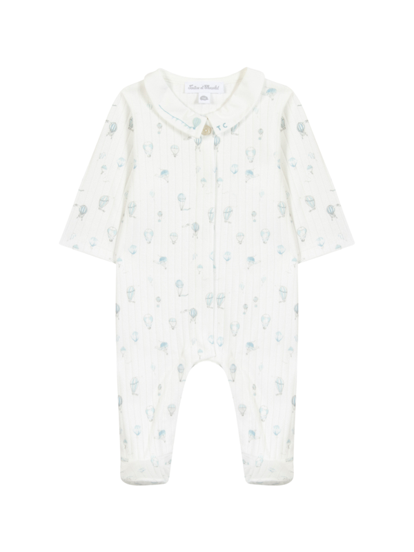 Balloon Adventure Collar Footie Rompers Tartine et Chocolat