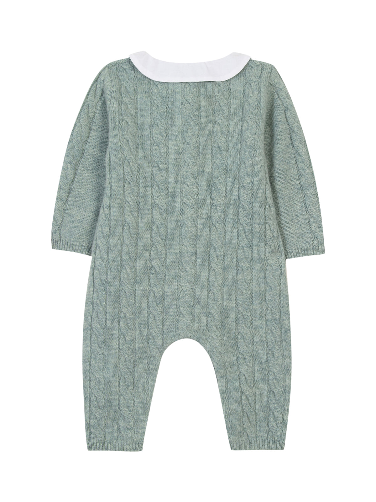 Cable Knit Collared Romper Rompers Tartine et Chocolat   