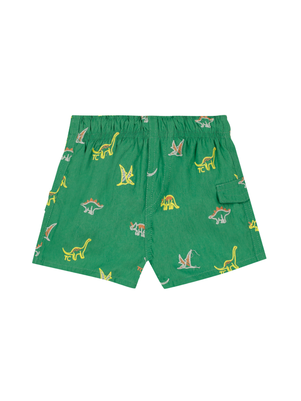 Dino Print Swim Shorts Swim Tartine et Chocolat Green 2Y