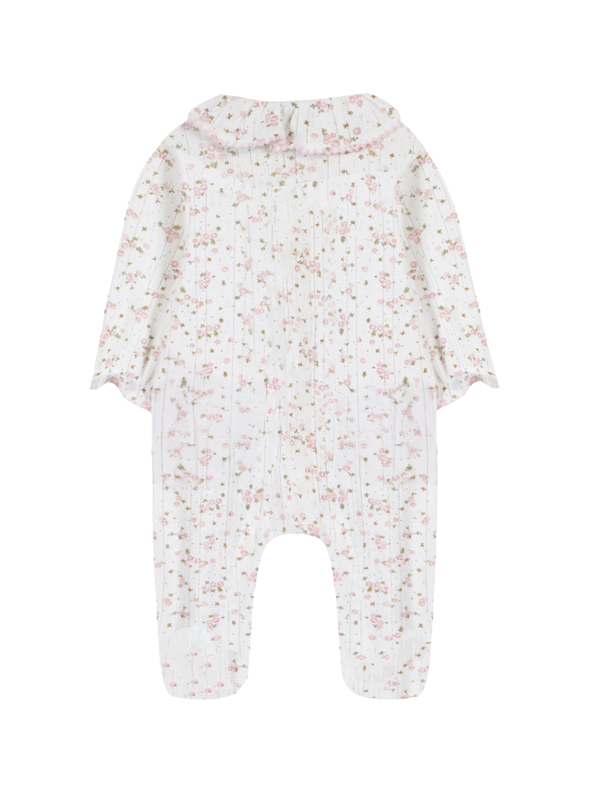 Tiny Blossom Pointelle Ruffle Footie Rompers Tartine et Chocolat