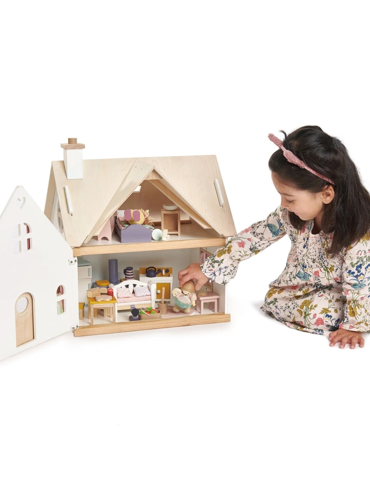 Cottontail Cottage Dollhouse Pretend Play Tender Leaf Toys