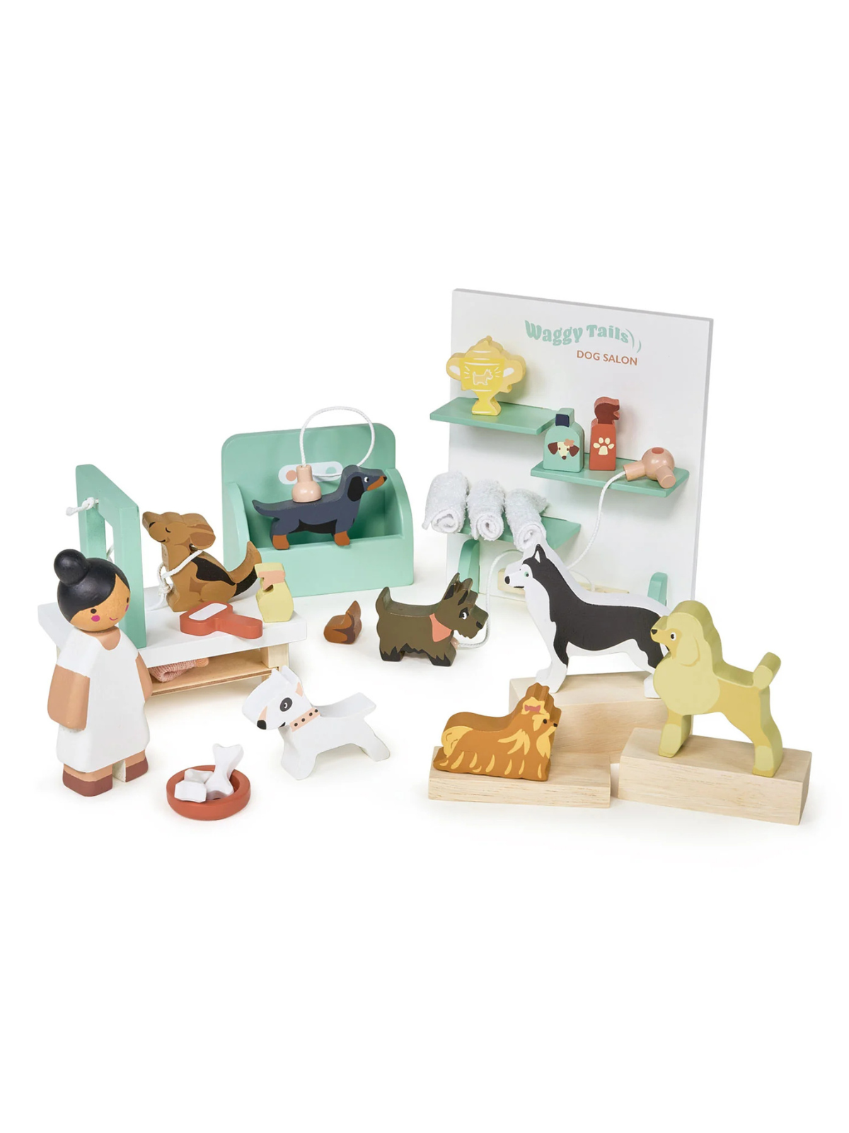 Waggy Tails Dog Salon Pretend Play Tender Leaf Toys