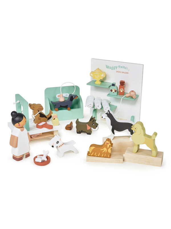 Waggy Tails Dog Salon Pretend Play Tender Leaf Toys