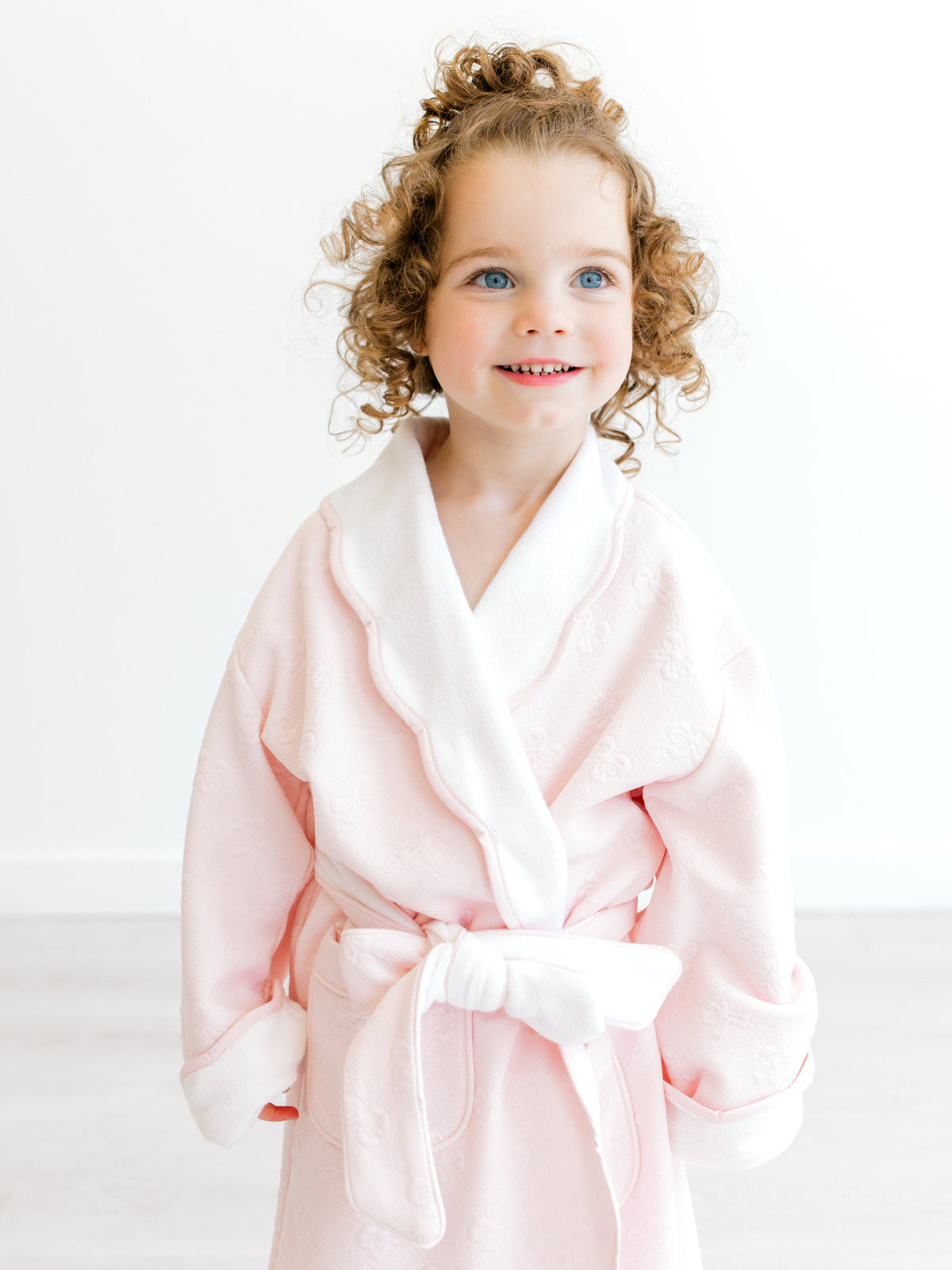 Jacquard Bows Bathrobe Pajamas Terry Tots