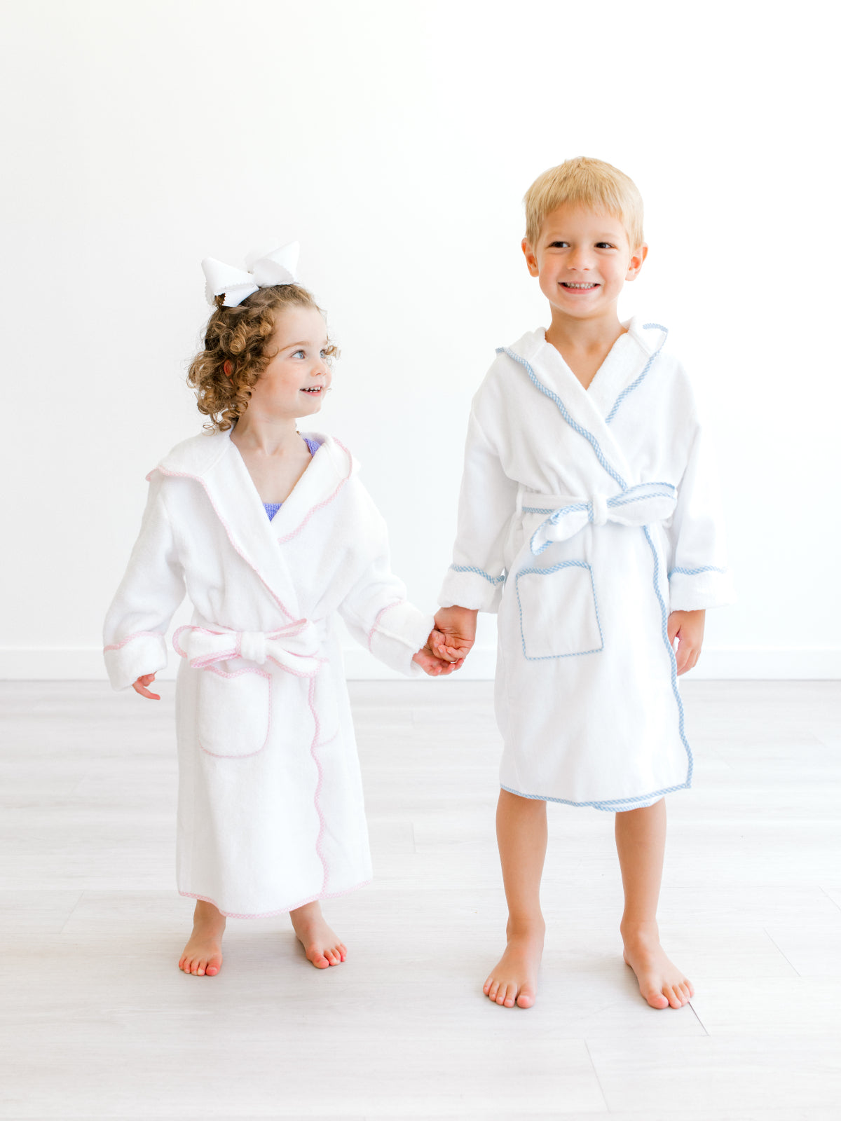 Scalloped Trim Bathrobe Pajamas Terry Tots