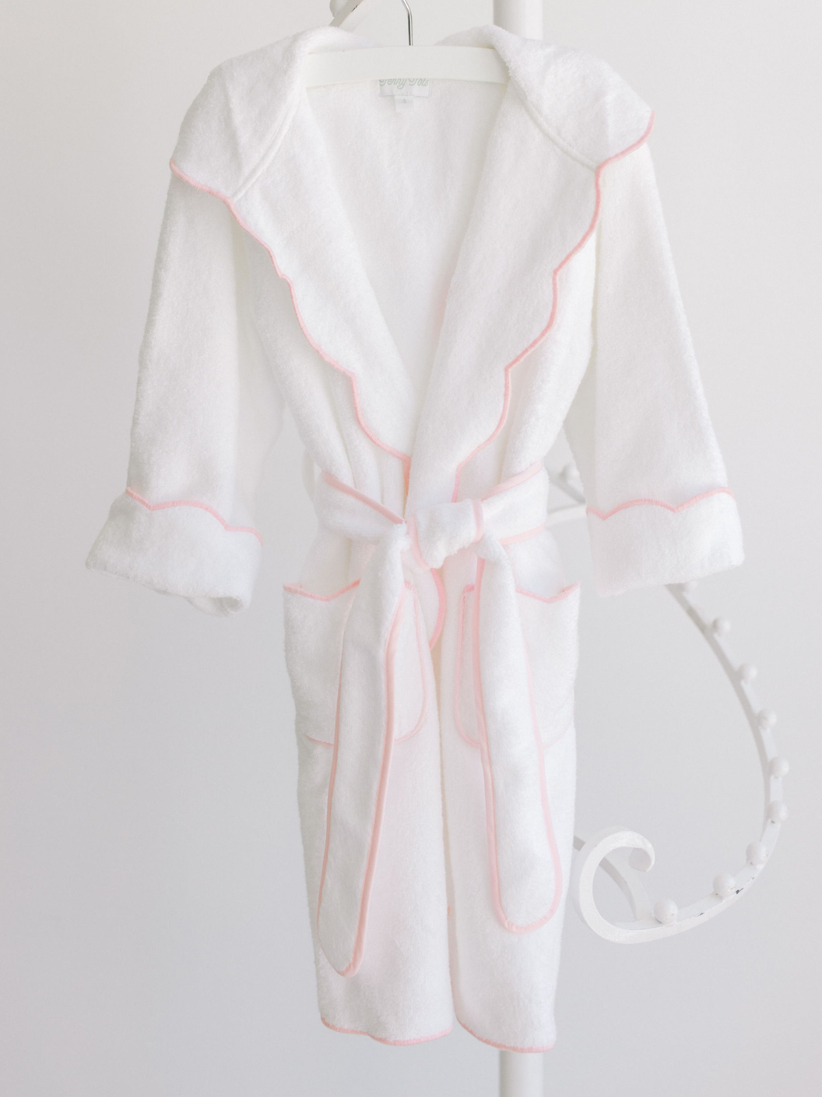 Scalloped Trim Bathrobe Pajamas Terry Tots
