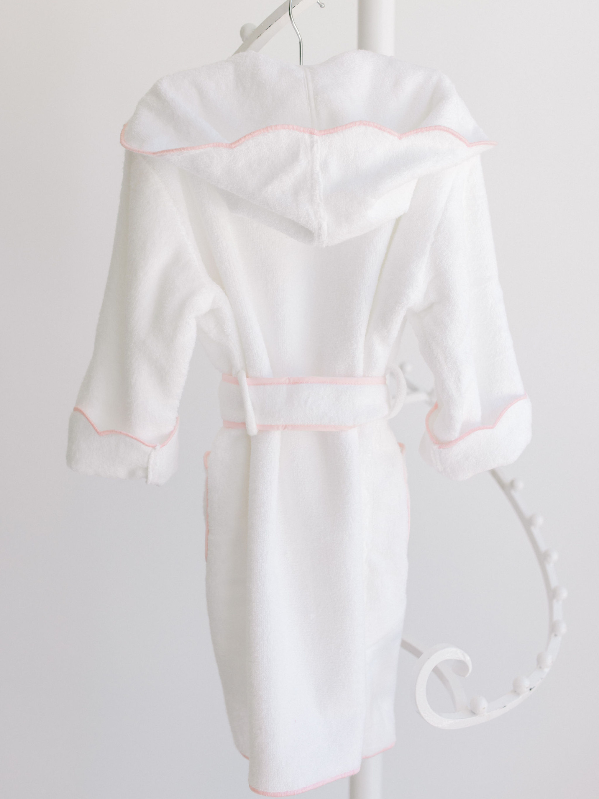 Scalloped Trim Bathrobe Pajamas Terry Tots