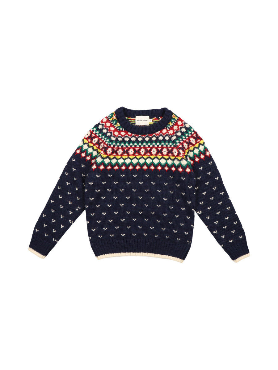 Aspen Fair Isle Jumper Sweaters The New Society Midnight Navy 2Y 