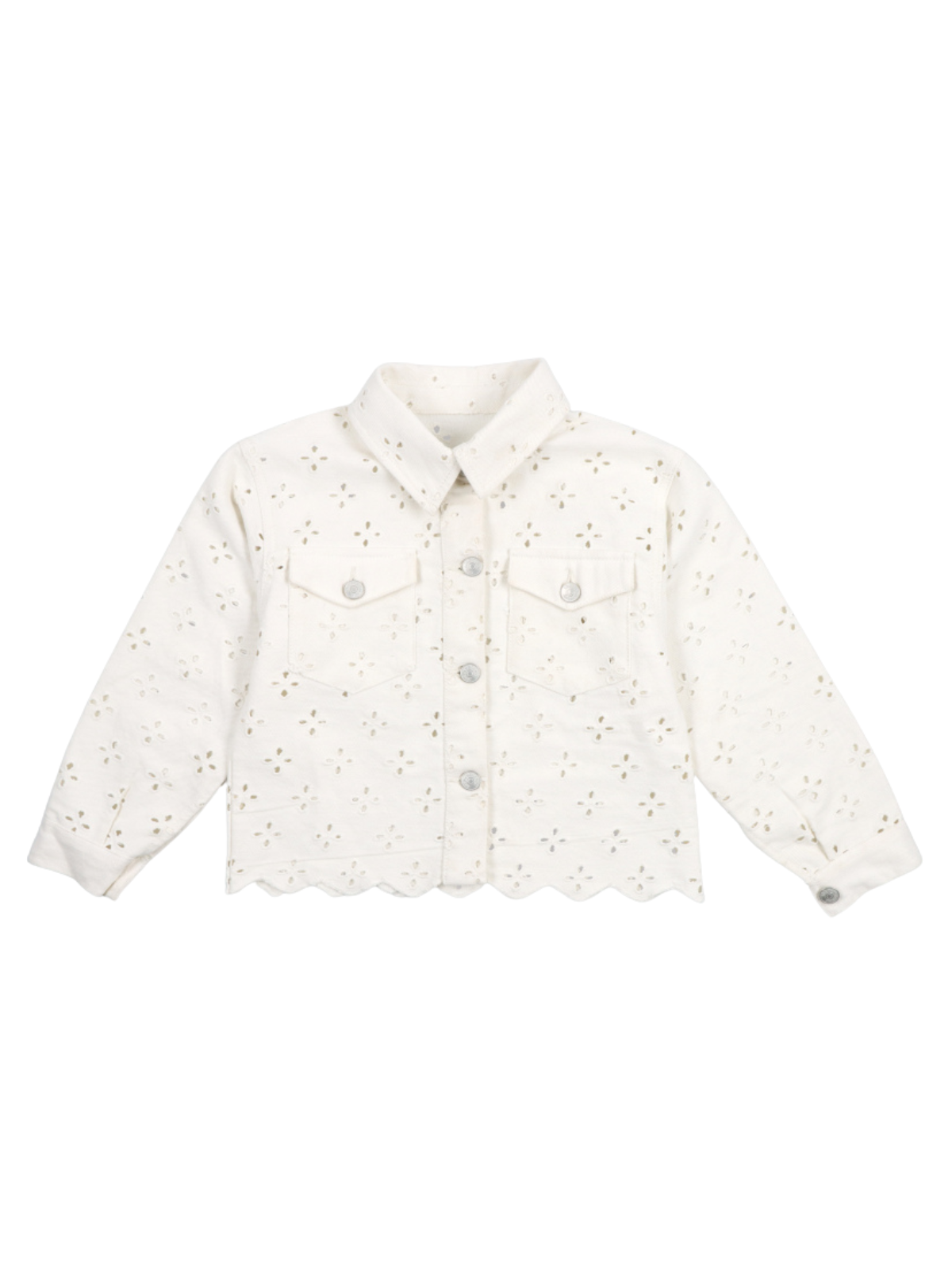 Camelia Eyelet Denim Jacket Outerwear The New Society Pure Cloud Denim 2Y