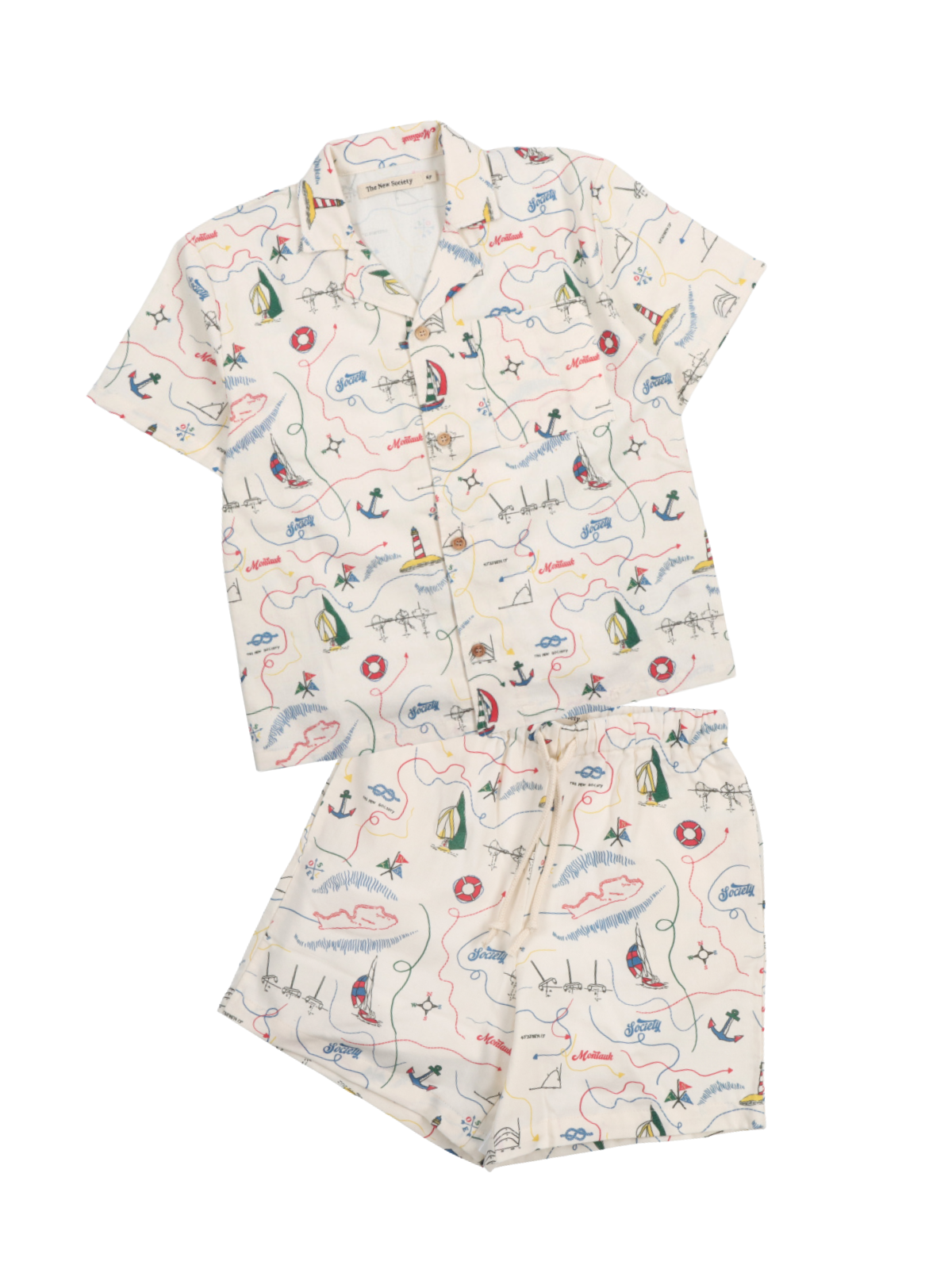Clove Map Print Shirt Set Sets The New Society Clove Print 3Y