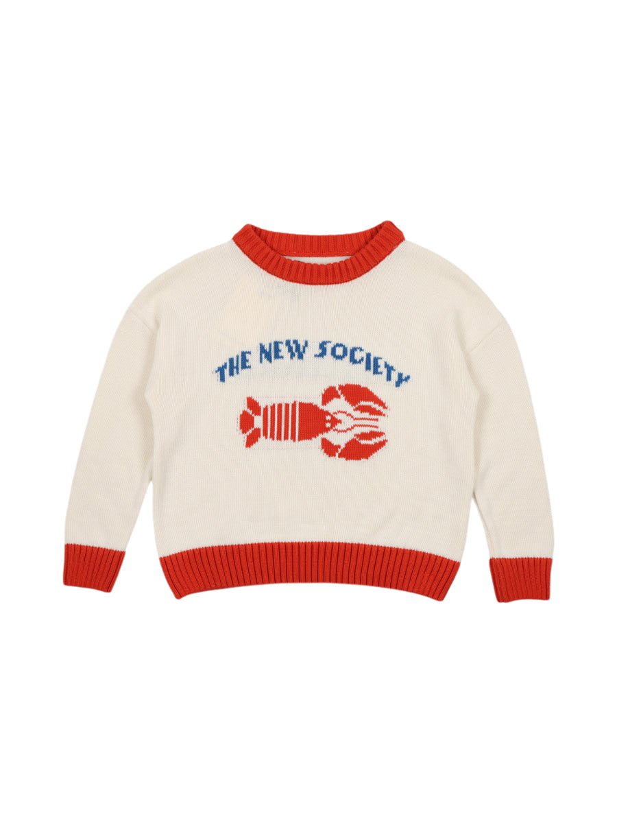 Cotton Lobster Sweater Sweaters The New Society Coconut 2Y