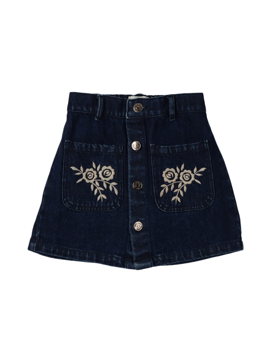 Danubio Denim Embroidered Skirt Skirts The New Society Denim Fusion 3Y 