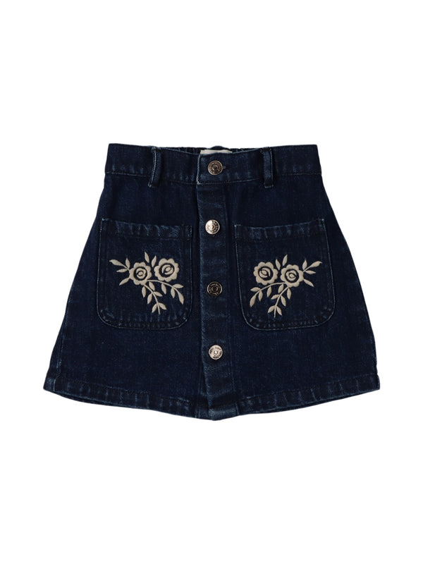Danubio Denim Embroidered Skirt Skirts The New Society Denim Fusion 3Y 