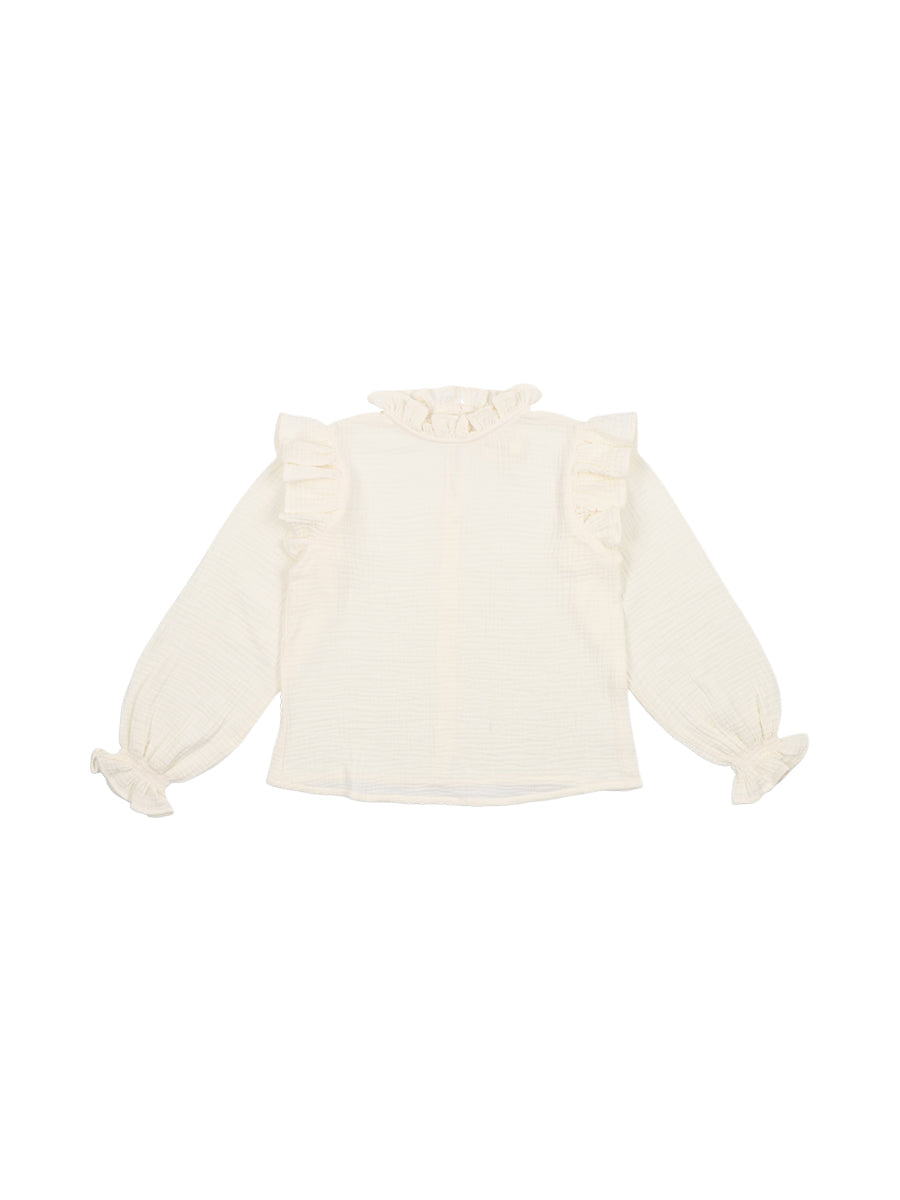 Glacier Ruffle Blouse Tops The New Society Vanilla Cream 3Y 