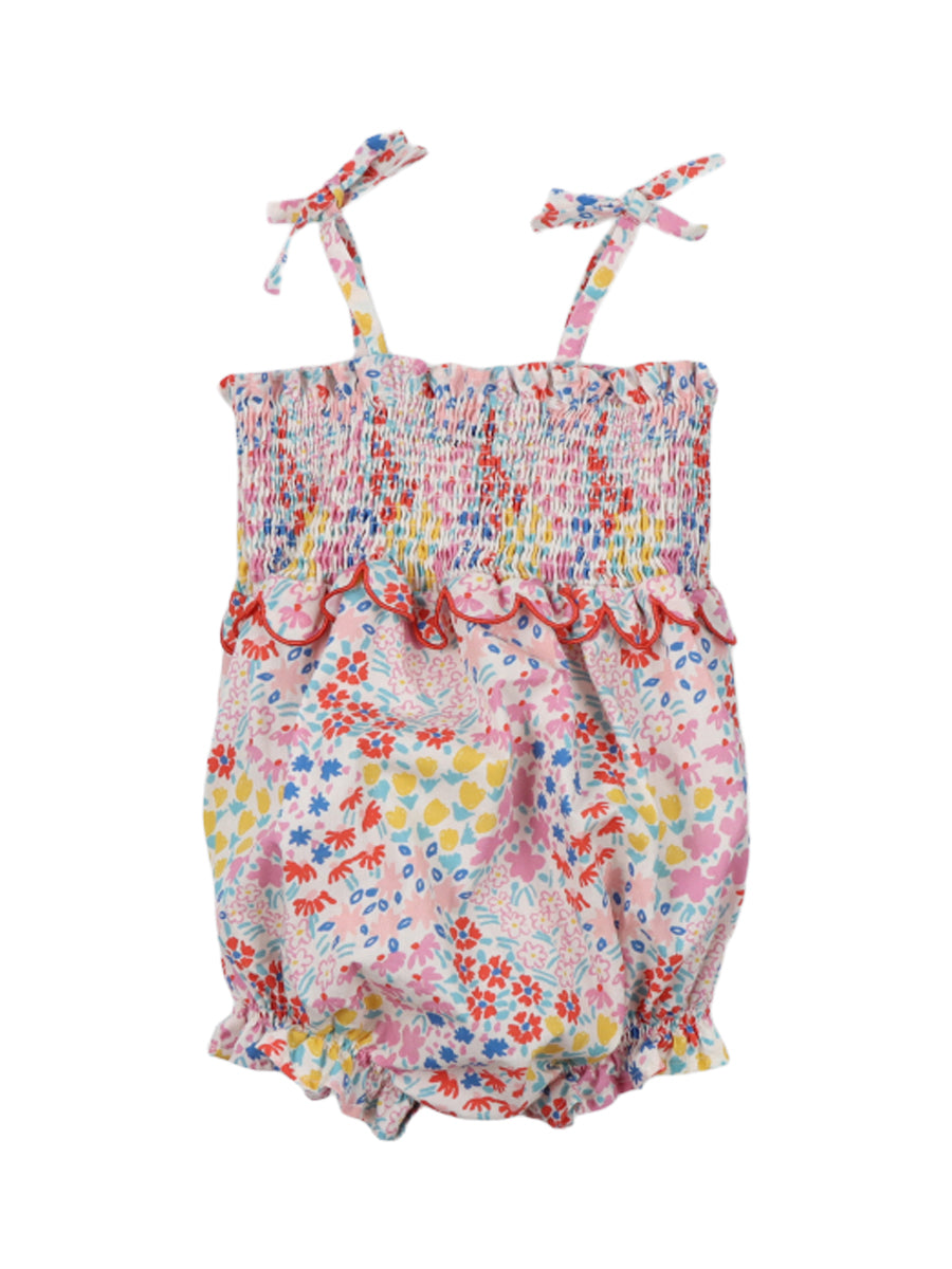 Greneva Floral Smocked Baby Romper Rompers The New Society