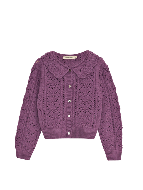 Lila Cardigan Sweaters The New Society Grape Bliss 2Y