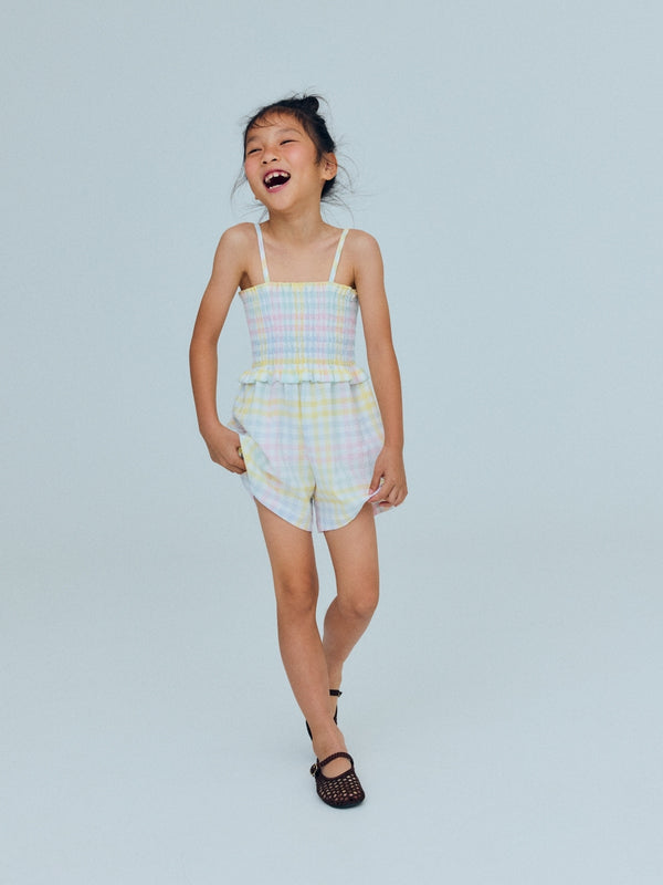 Mallow Check Romper