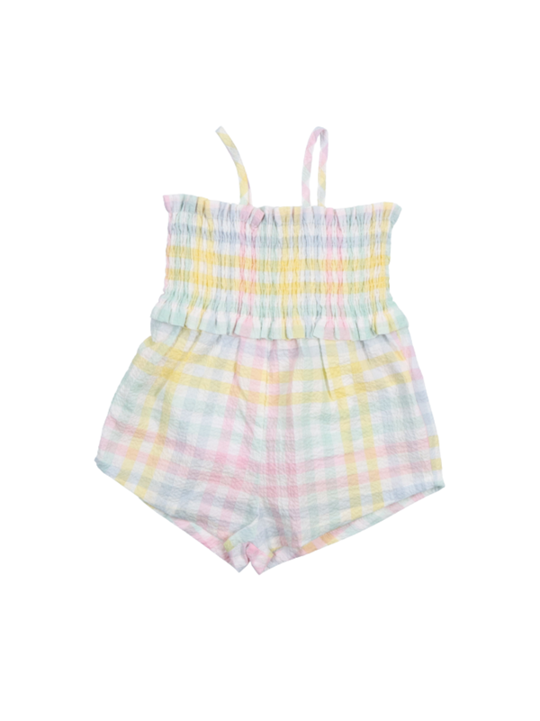 Mallow Check Baby Romper