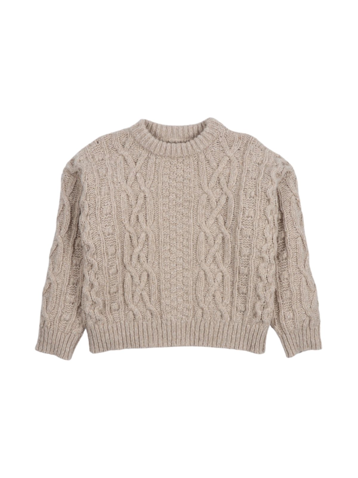 Maria Jumper Sweaters The New Society Oatmeal 2Y