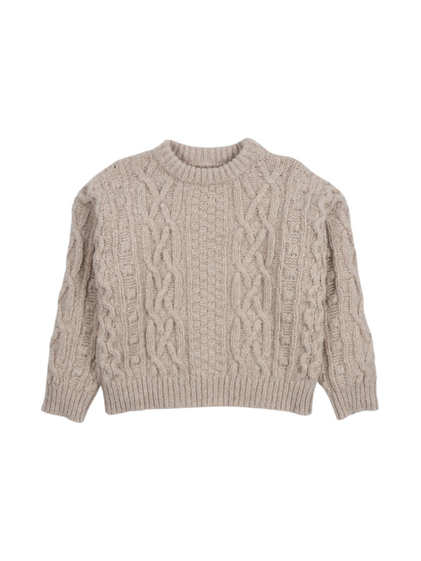 Maria Jumper Sweaters The New Society Oatmeal 2Y