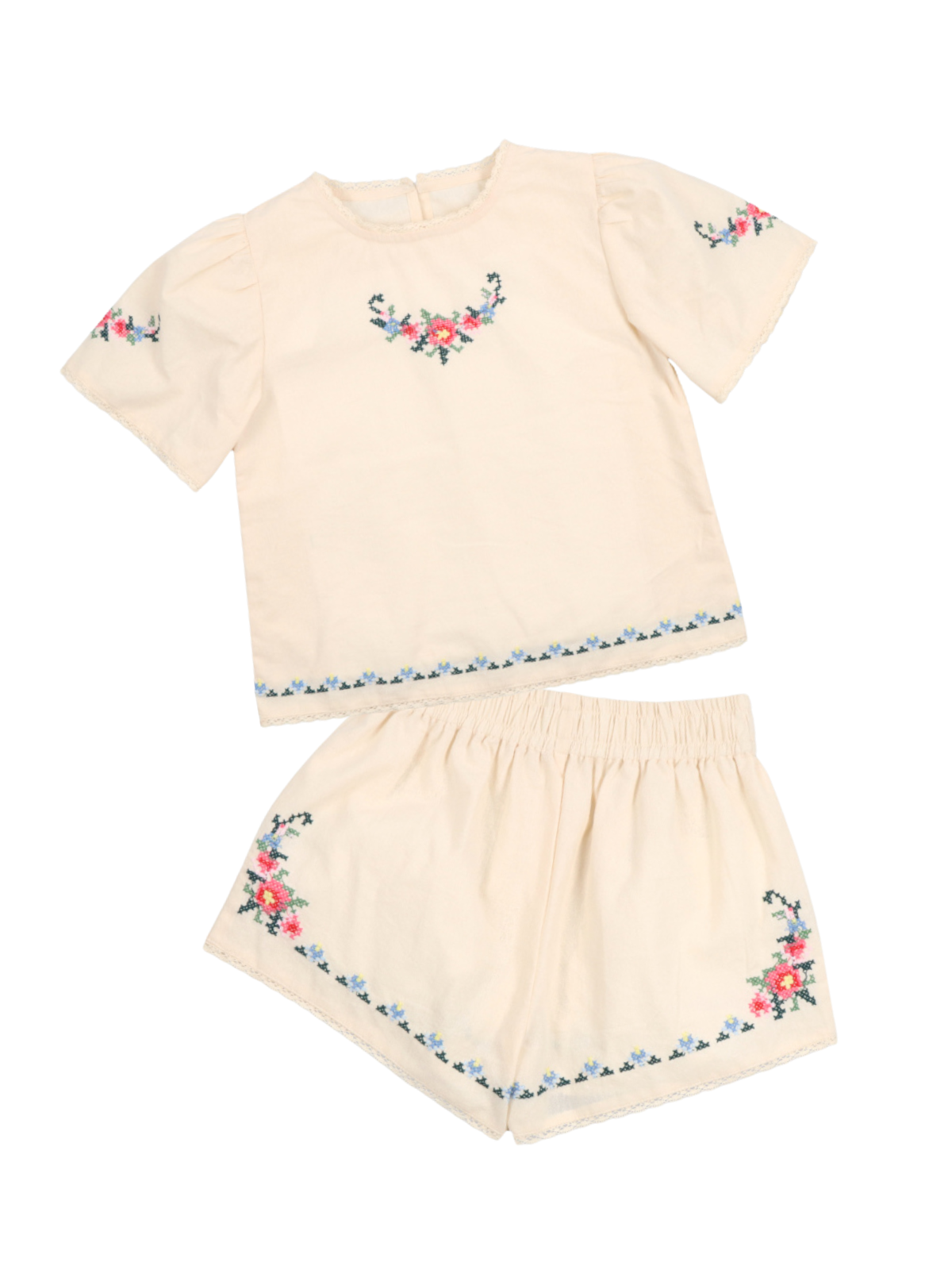Narcise Embroidered Set Sets The New Society Ecru 3Y
