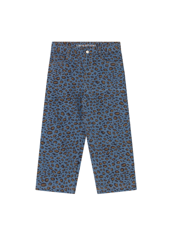 Animal Print Jeans Pants Tiny Cottons Dark Blue 3Y