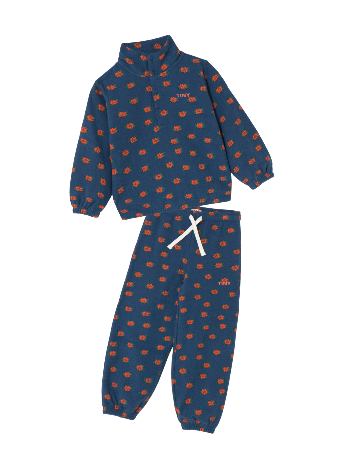 Camelias Floral Sweat Set Sets Tiny Cottons Navy 2Y