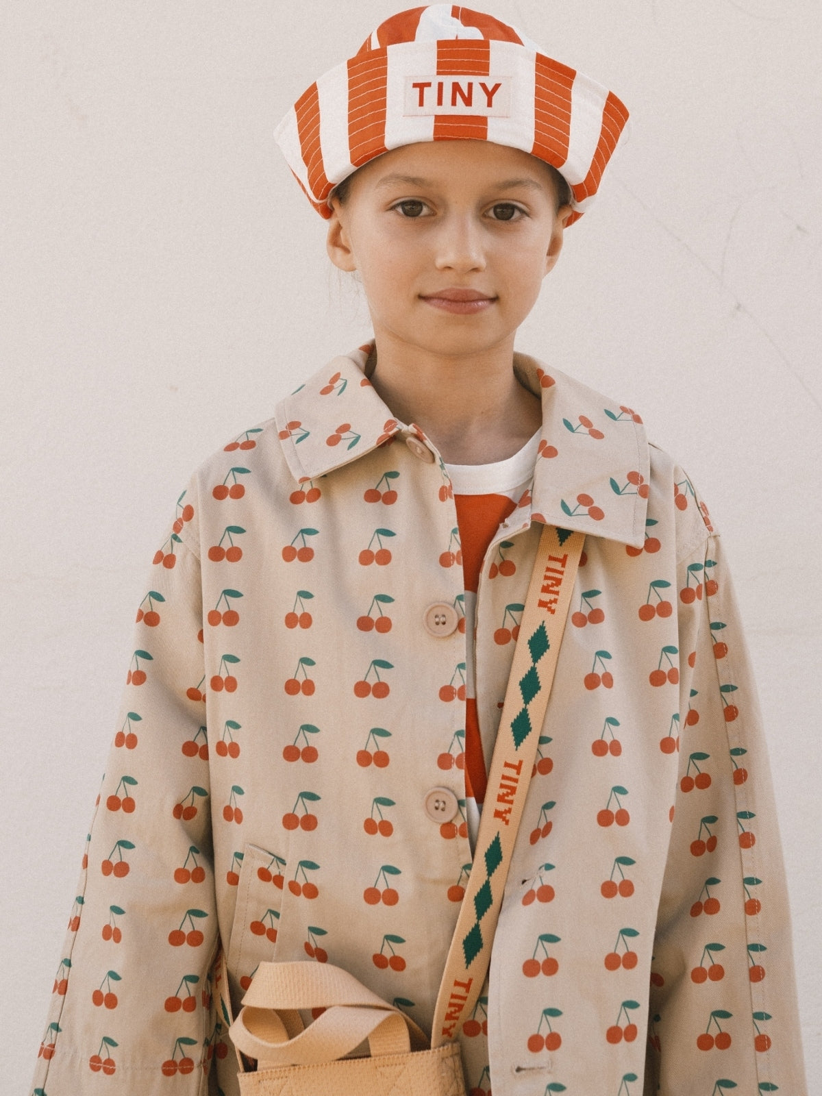 Cherries Trench Coat Outerwear Tiny Cottons