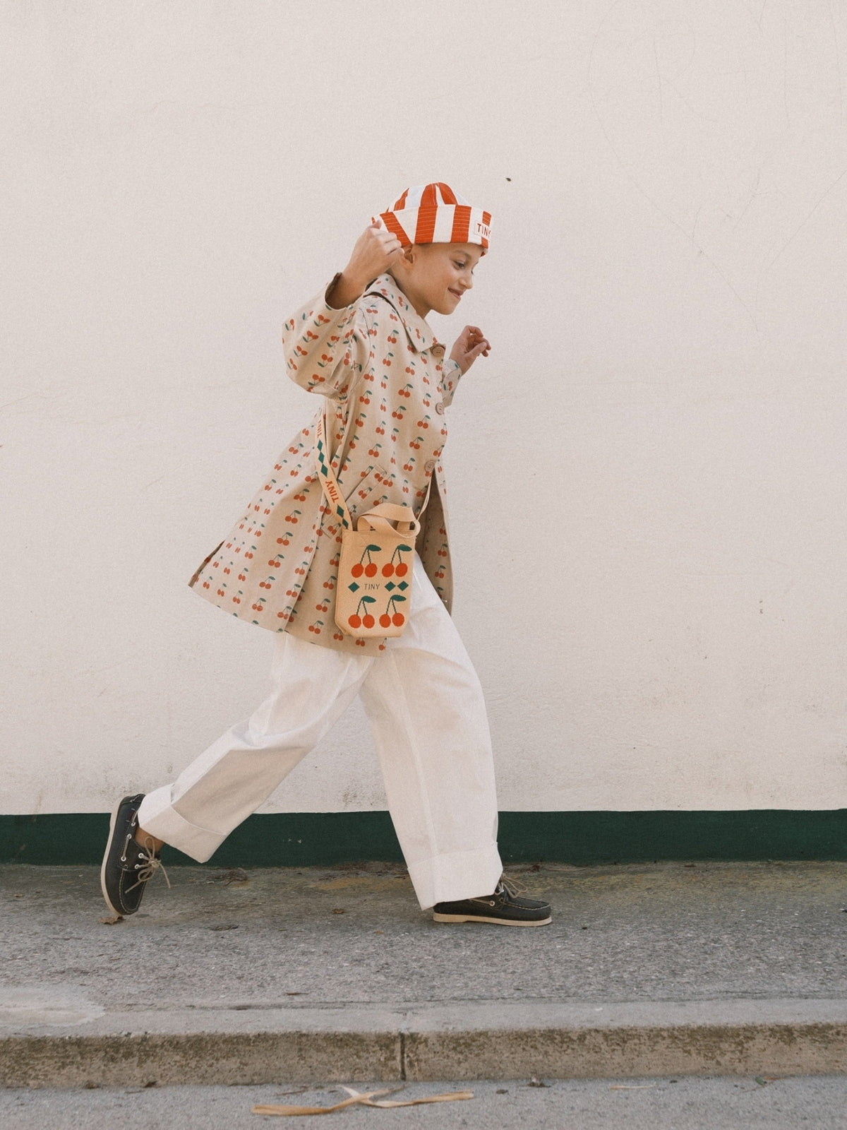 Cherries Trench Coat Outerwear Tiny Cottons