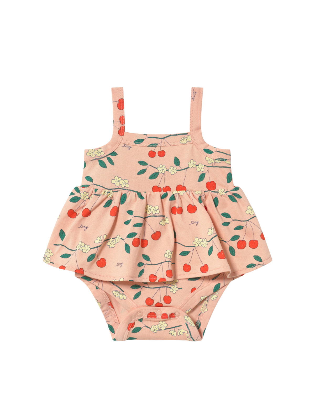 Cherry Trees Romper Rompers Tiny Cottons Papaya 3M