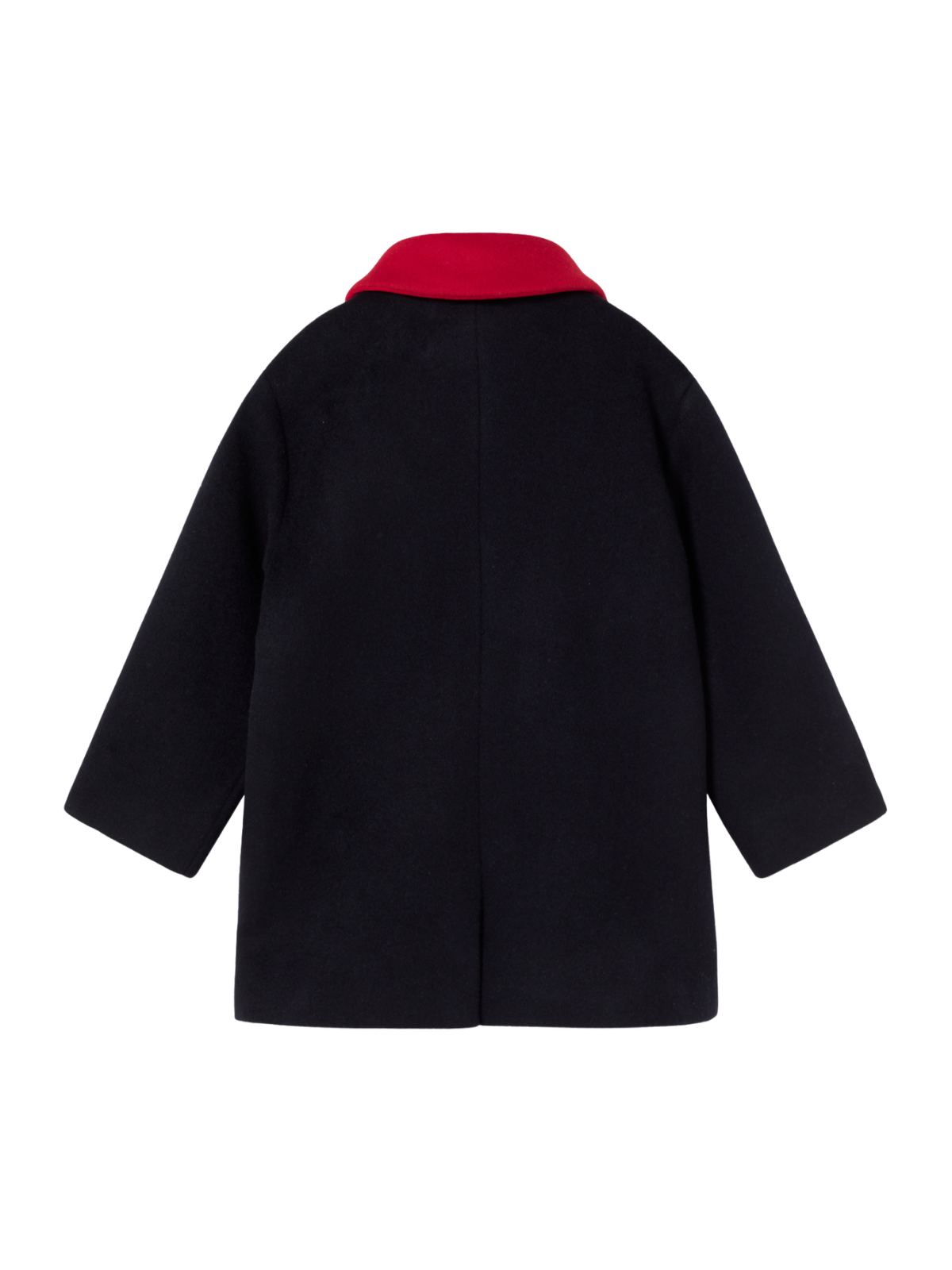 Contrast Collar Wool Coat Outerwear Tiny Cottons